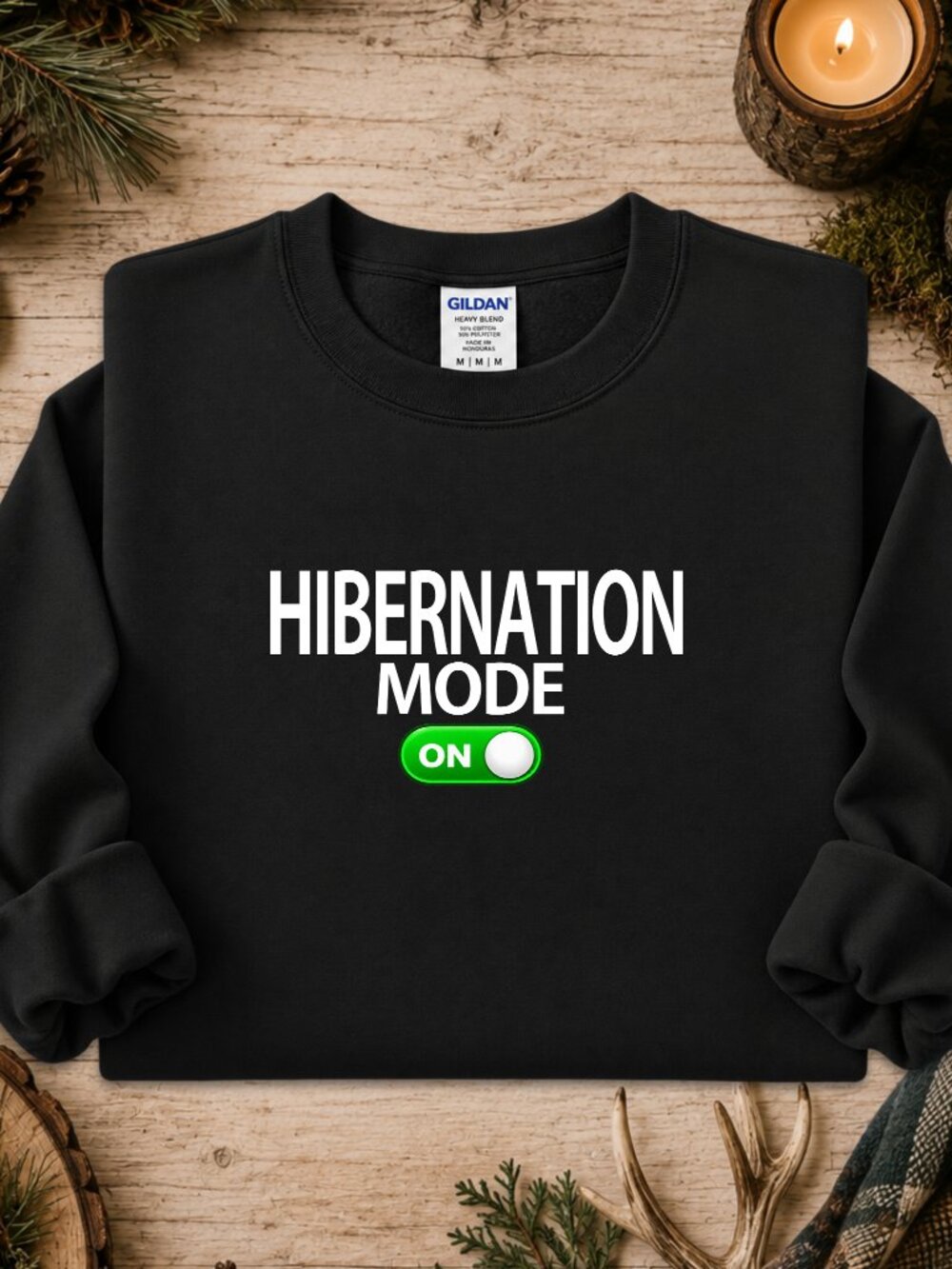 Hibernation Mode ON Sweatshirt Graphic Crewneck Fall Winter Cozy Season Gift